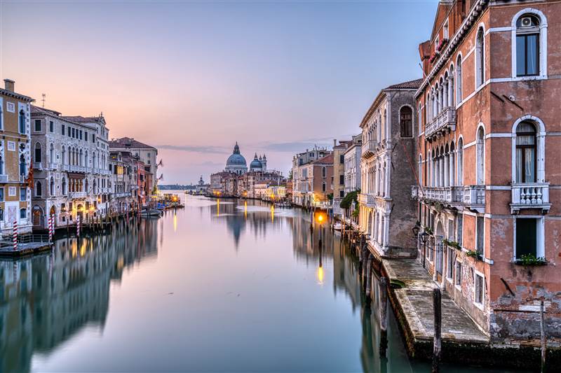 Morning light at the Grand Canal in Venice